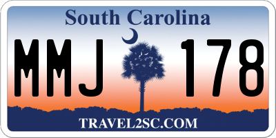 SC license plate MMJ178