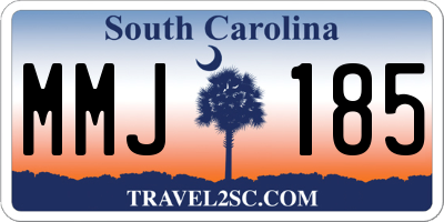 SC license plate MMJ185