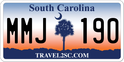 SC license plate MMJ190