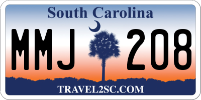 SC license plate MMJ208