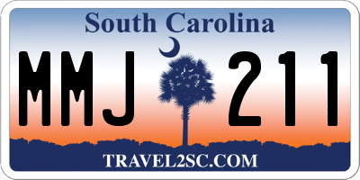 SC license plate MMJ211