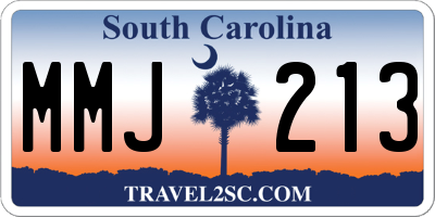 SC license plate MMJ213