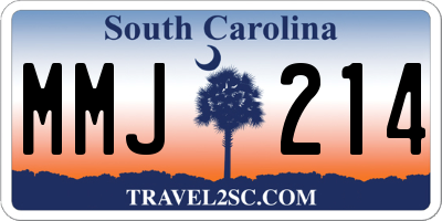 SC license plate MMJ214