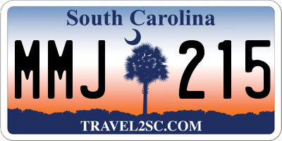 SC license plate MMJ215