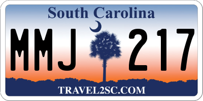 SC license plate MMJ217