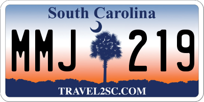 SC license plate MMJ219
