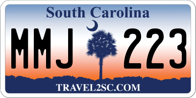 SC license plate MMJ223