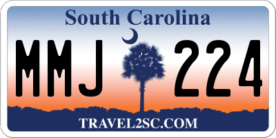 SC license plate MMJ224