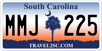 SC license plate MMJ225