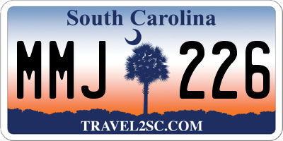 SC license plate MMJ226