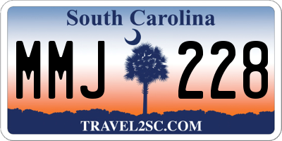 SC license plate MMJ228