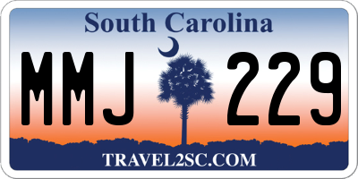 SC license plate MMJ229