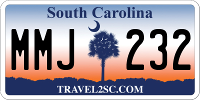 SC license plate MMJ232