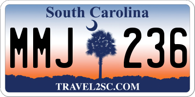SC license plate MMJ236