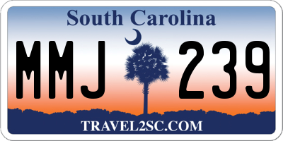 SC license plate MMJ239