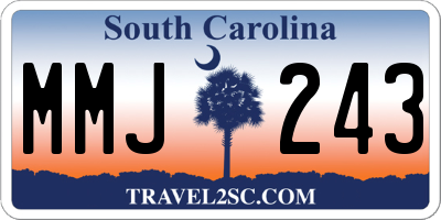 SC license plate MMJ243