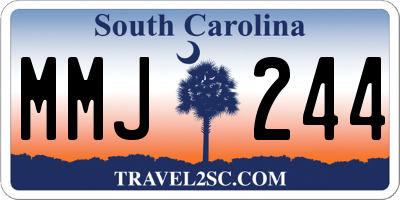 SC license plate MMJ244