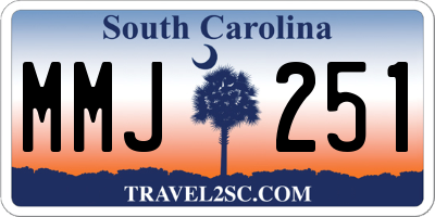 SC license plate MMJ251