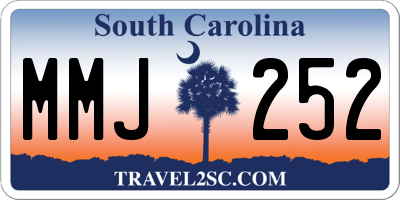 SC license plate MMJ252