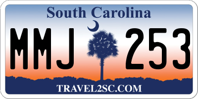 SC license plate MMJ253