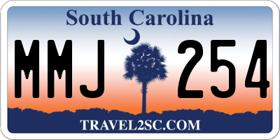 SC license plate MMJ254