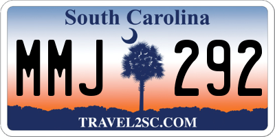 SC license plate MMJ292