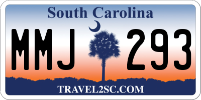 SC license plate MMJ293