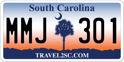 SC license plate MMJ301