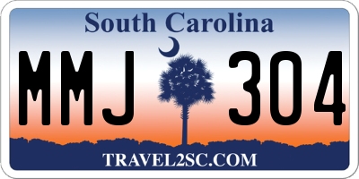 SC license plate MMJ304