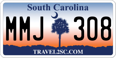 SC license plate MMJ308