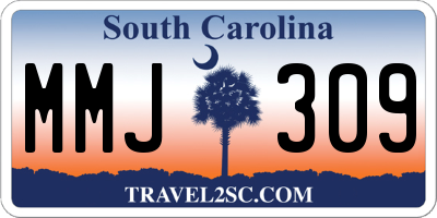 SC license plate MMJ309