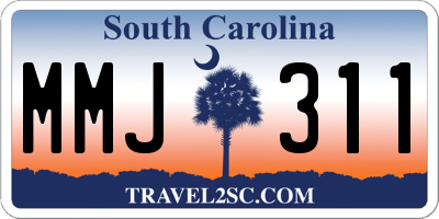 SC license plate MMJ311