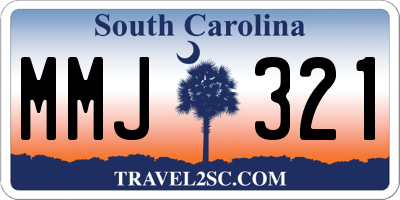 SC license plate MMJ321