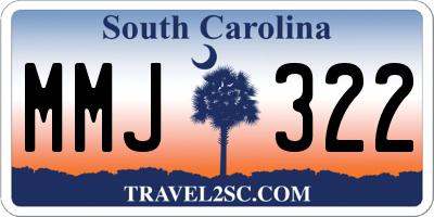 SC license plate MMJ322