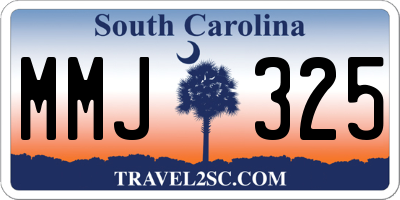 SC license plate MMJ325