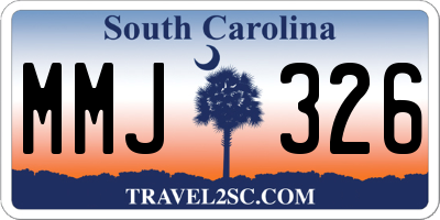 SC license plate MMJ326
