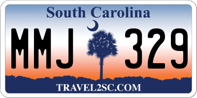 SC license plate MMJ329