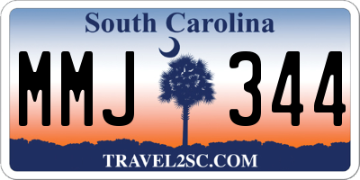 SC license plate MMJ344