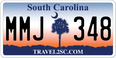 SC license plate MMJ348