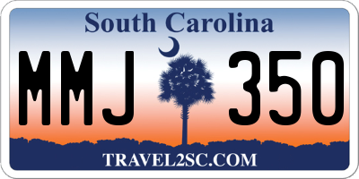 SC license plate MMJ350