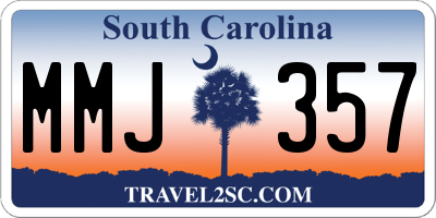 SC license plate MMJ357