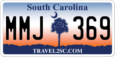 SC license plate MMJ369