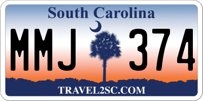 SC license plate MMJ374