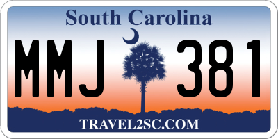 SC license plate MMJ381