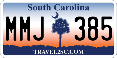 SC license plate MMJ385