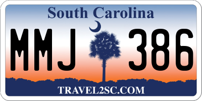 SC license plate MMJ386