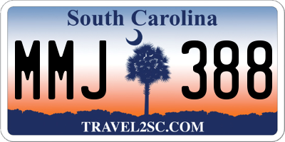 SC license plate MMJ388