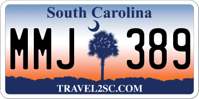 SC license plate MMJ389