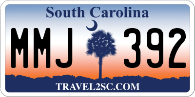 SC license plate MMJ392
