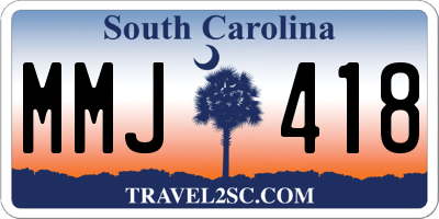 SC license plate MMJ418